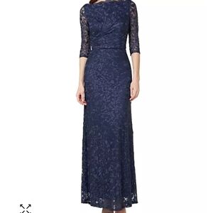 J S COLLECTIONS Navy blue party dress size 12
